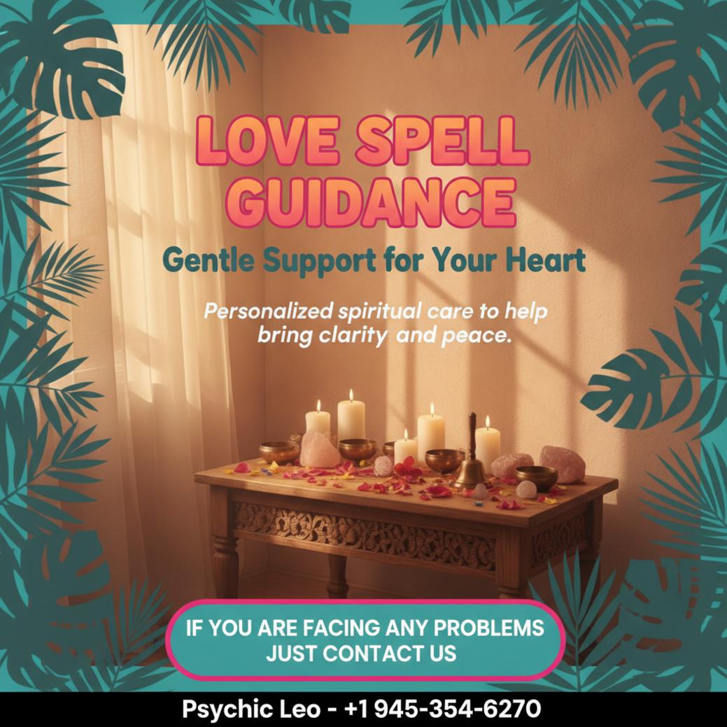 Love spell guidance altar with crystals and candles in San Antonio