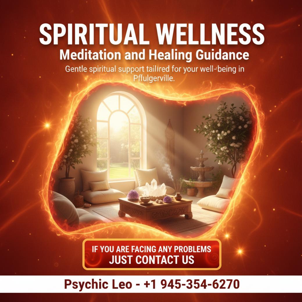 Meditation and spiritual wellness setup with crystals in Pflugerville, TX