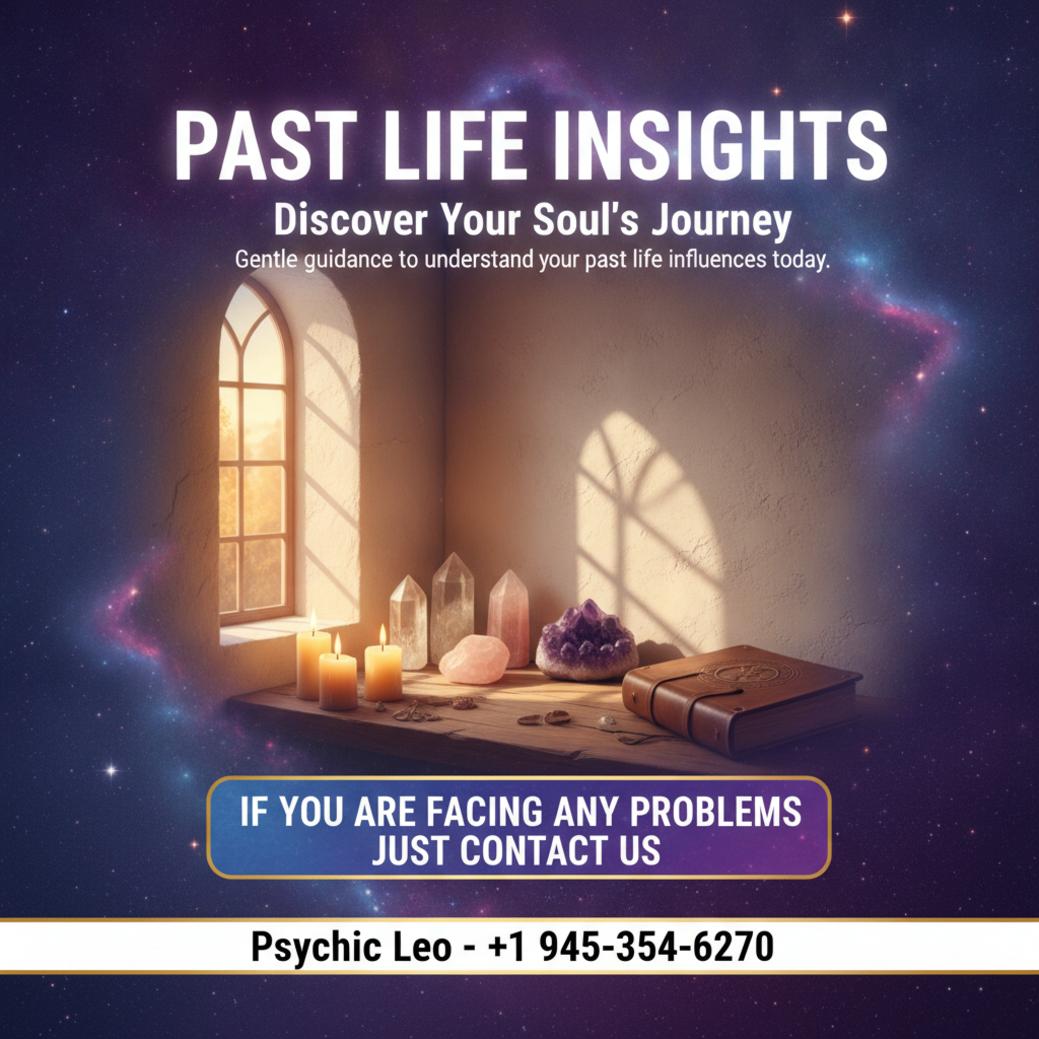 Past life reading spiritual setup with candles and crystals in Buda Texas