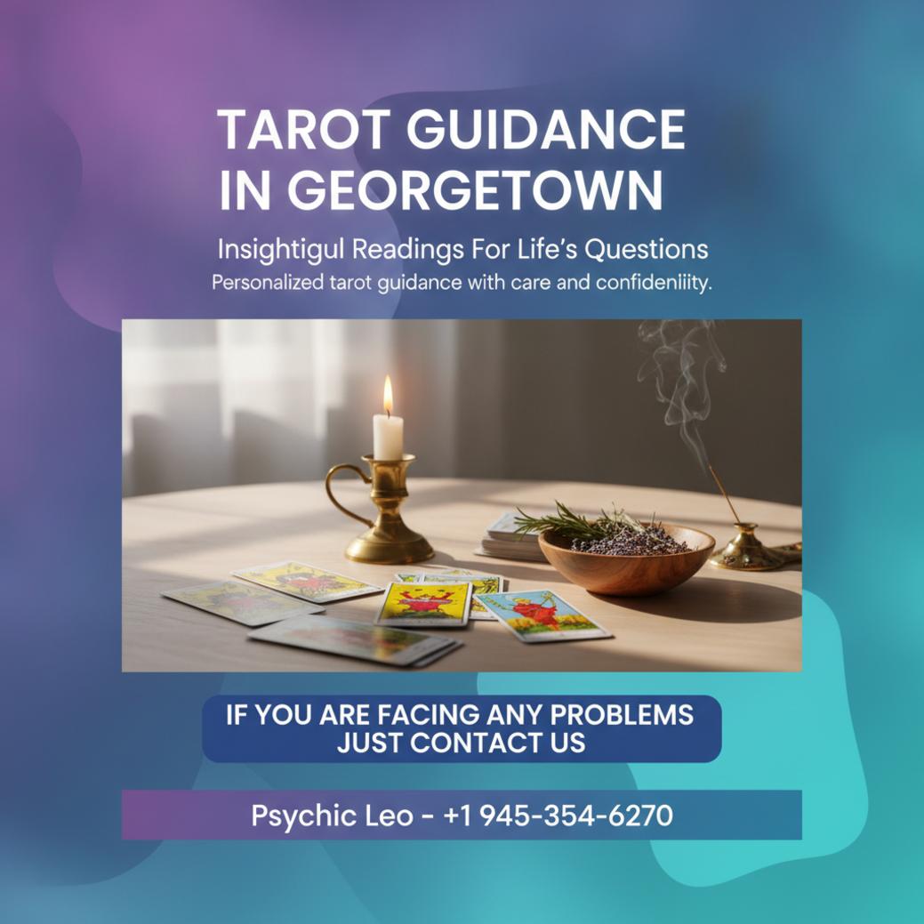 Tarot card reading setup with candle in Georgetown, TX
