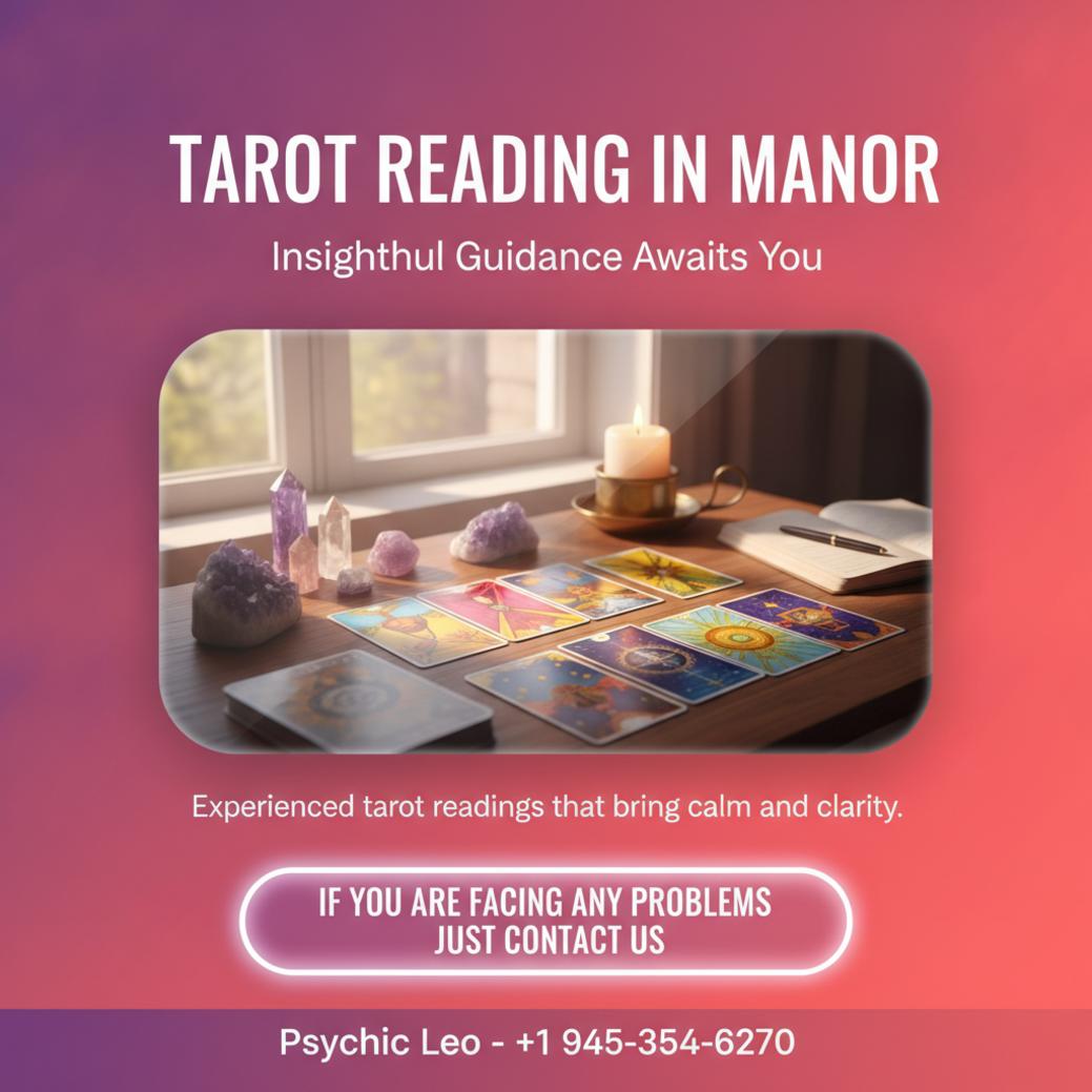 A spread of tarot cards on table for tarot reading in Manor TX