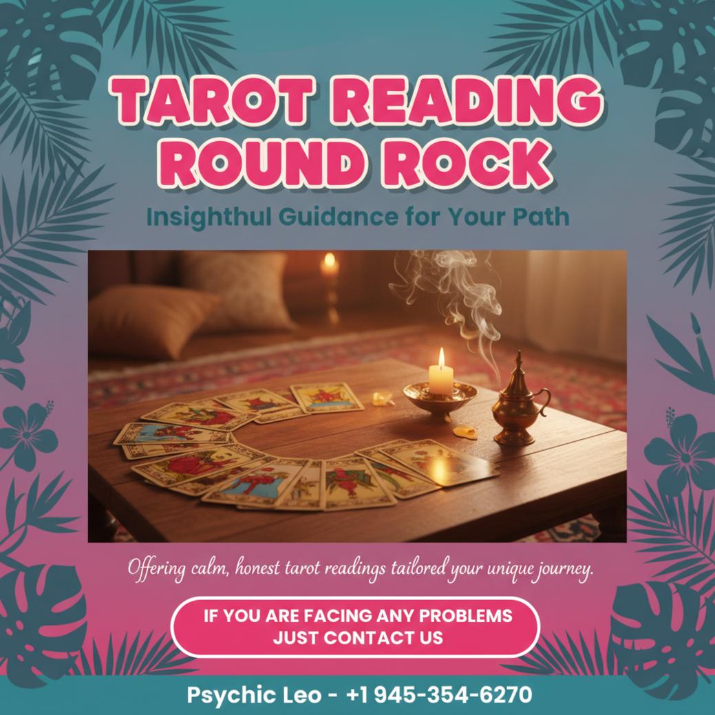 tarot cards on wooden table with candles round rock tx